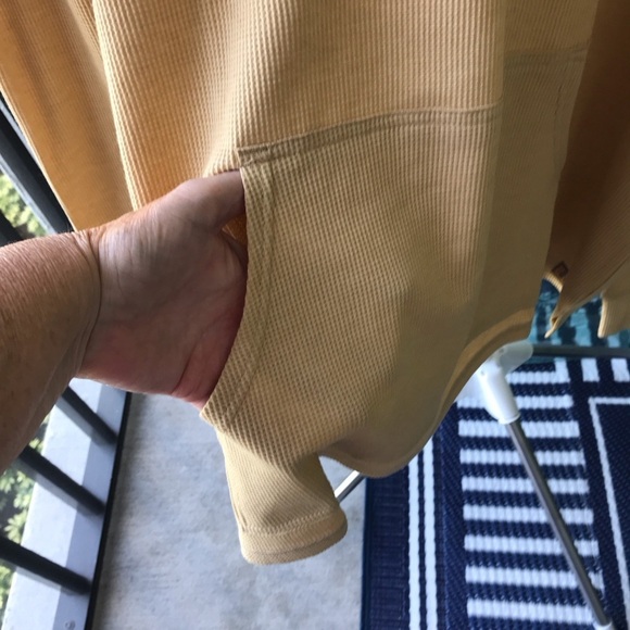 Reel Legends pullover hoodie XXL kangaroo pockets dusty yellow taupe col… - Picture 3 of 5